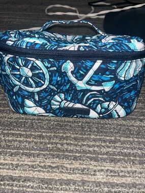 Vera Bradley Blue Teal Shore Enough Nautical Quilted Travel Bag BNWOT